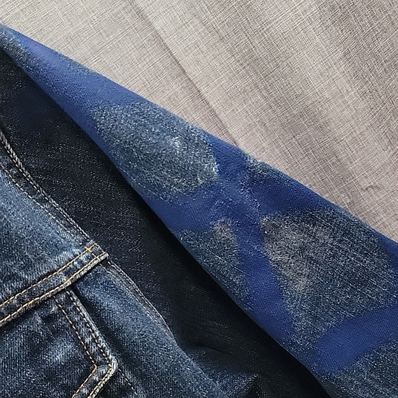 Tommy Hilfiger VTG 2003 Custom Graphics Flames Lost Cities denim jacket men's XL - Picture 4 of 10